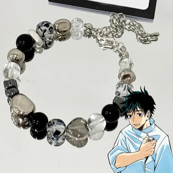 Y2K Jujutsu Kaisen Charm Bracelet, Manga Bracelet, Y2K Bead Bracelet, Anime  Y2K Bracelet, Handmade Bracelet, Yuta Okkotsu