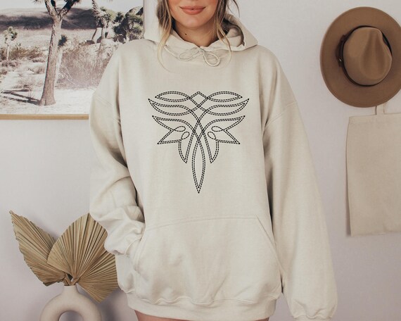 【mahagrid】24FW★ WESTERN STITCH HOODIE WESTERN STITCH HOODIE [BLACK] - MAHAGRID