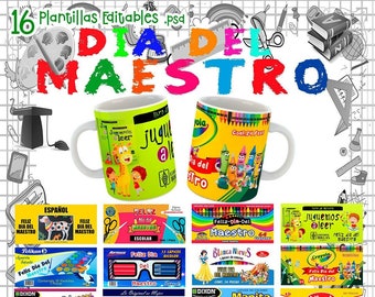 16 Templates To Sublimate Mugs 11oz Teacher&#39;s Day