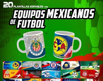 20 Plantillas Para Sublimar Tazas Equipos De Futbol Mexico