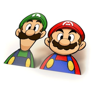 Mario and Luigi Peeker Stickers - Decals for car, laptop, phone, console