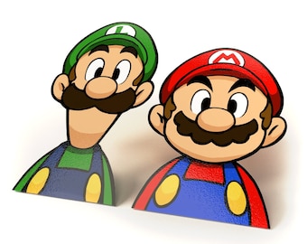 Mario und Luigi Peeker Aufkleber - Aufkleber für Auto, Laptop, Telefon, Konsole