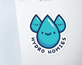 Hydro Homies Aufkleber - Self Care Sticker - Aufkleber für Auto, Laptop, Telefon, Konsole