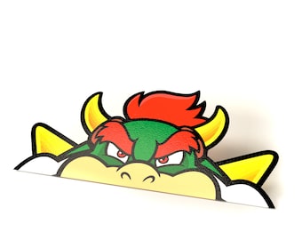 Bowser Peeker Sticker - Abziehbild für Auto, Laptop, Handy, Konsole