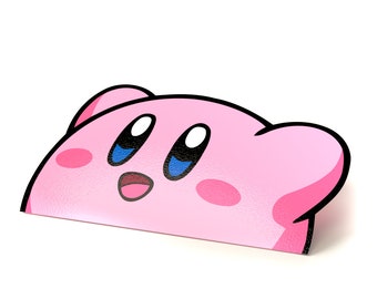 Kirby Peeker Sticker - Abziehbild fürs Auto, Laptop, Handy, Konsole