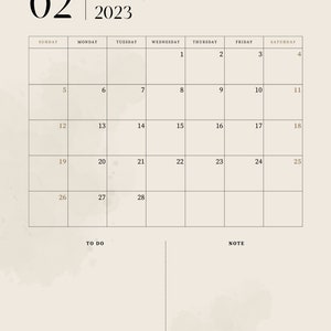 Printable Calendar - Etsy