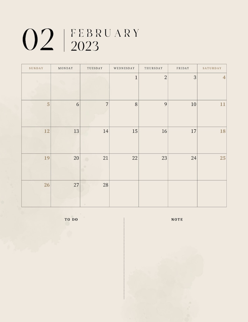 Printable Calendar - Etsy