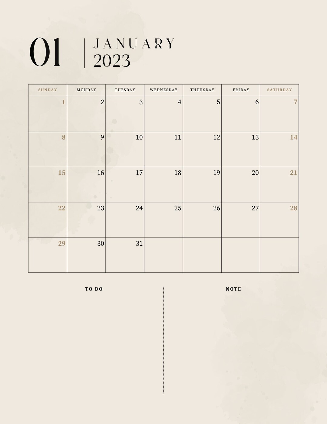 Printable Calendar - Etsy