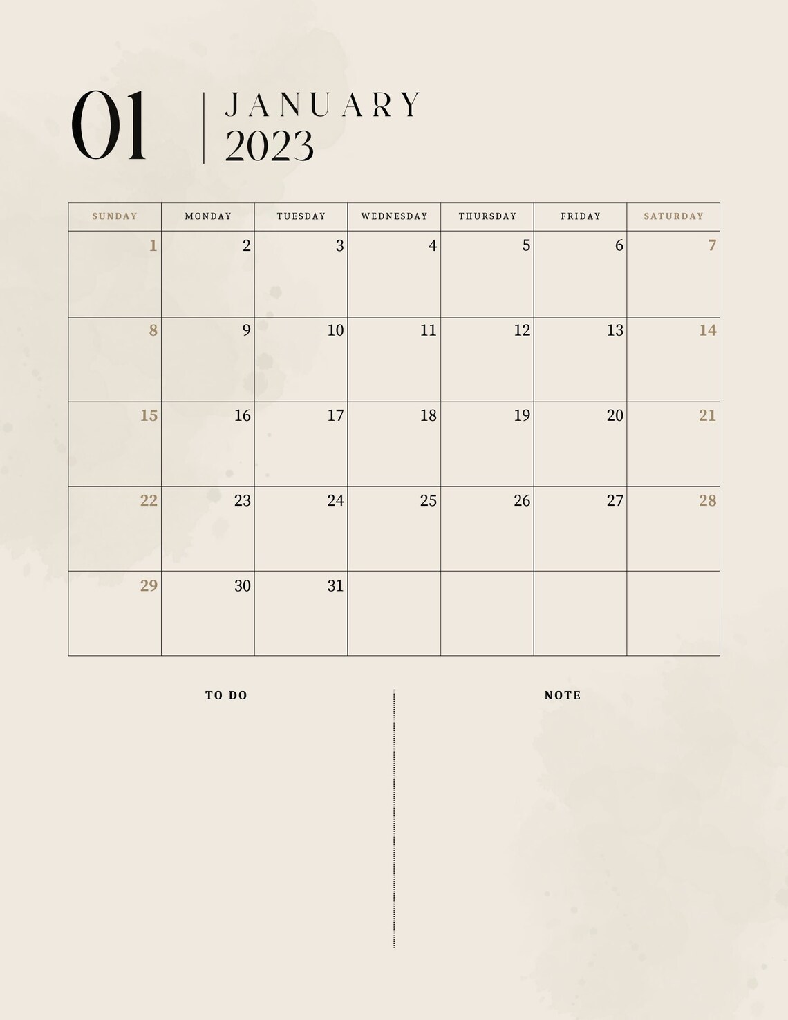 Printable Calendar - Etsy
