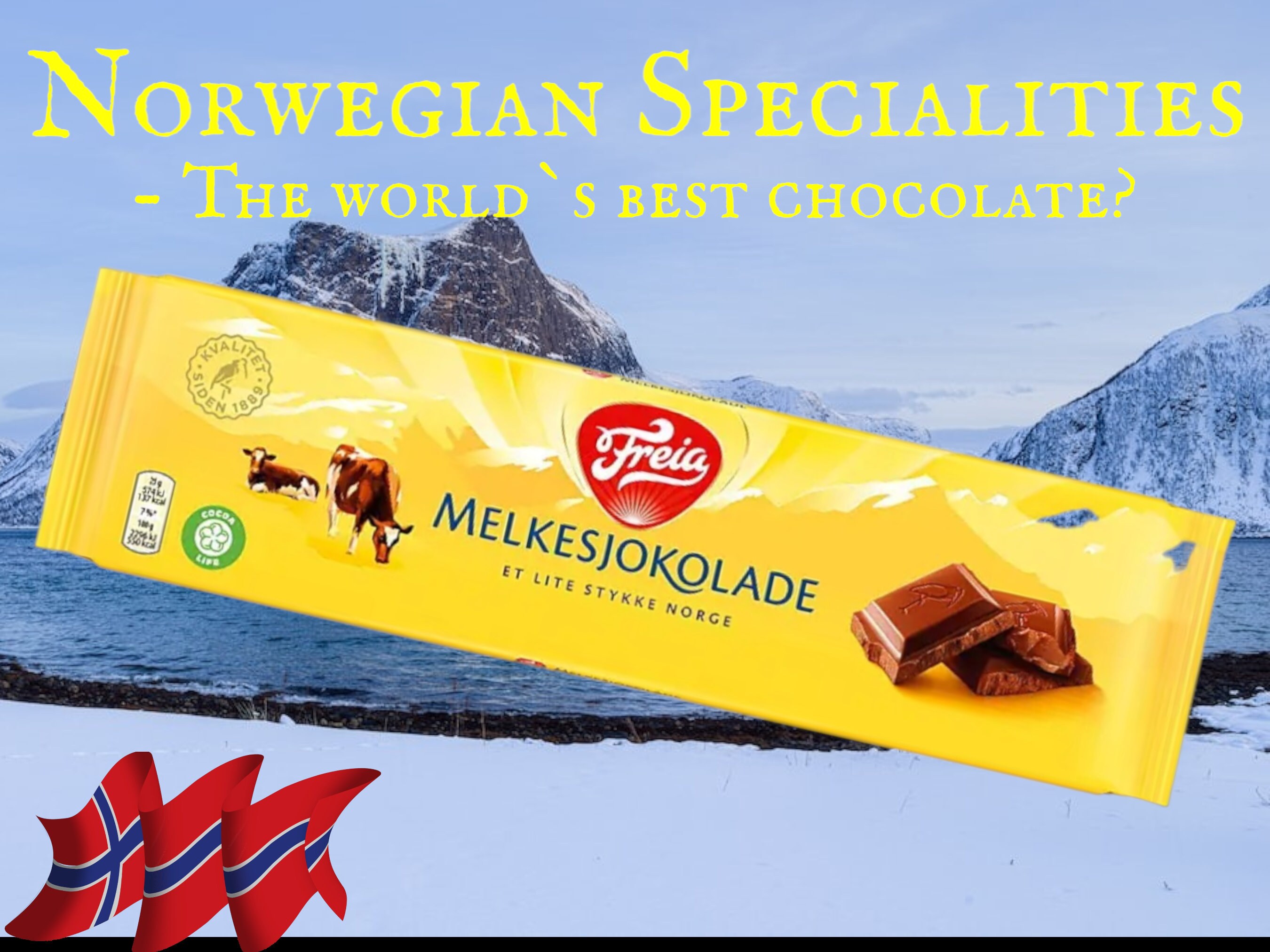 Melkesjokolade: Norwegian Milk Chocolate bar from Freia 200 grs. Made since  1920