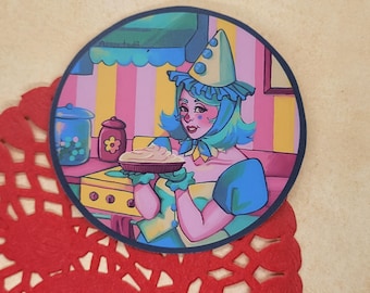 Pie Clown Girl Sticker