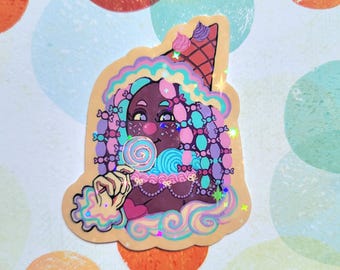 Sticker clown dessert prinses