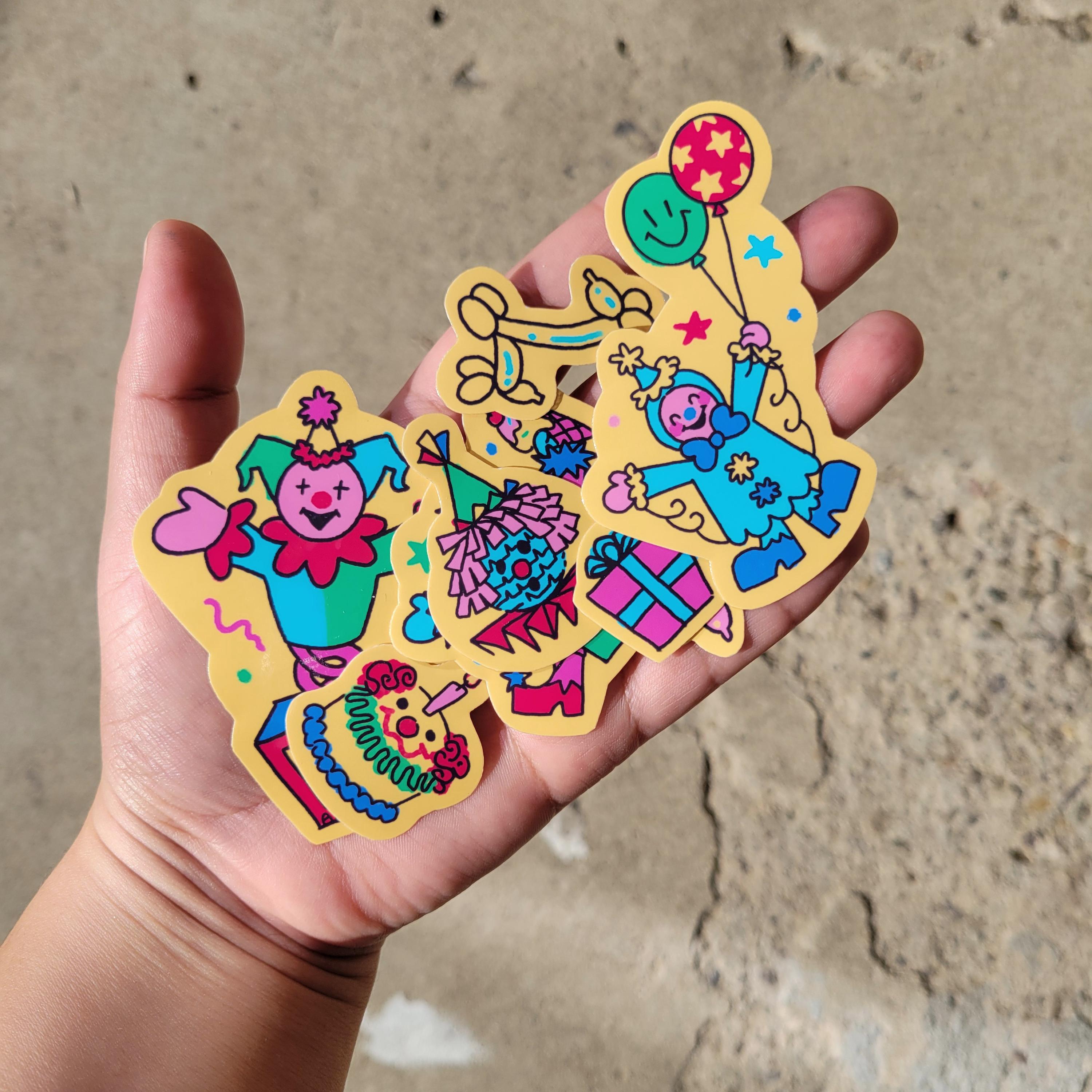 Party Clowns Sticker Pack - Etsy