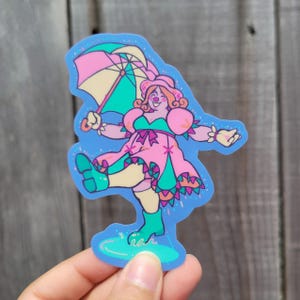 Rain Clown Matte Sticker