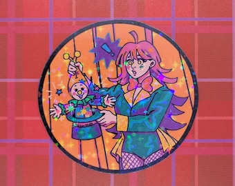 Sticker goocheltruc clown