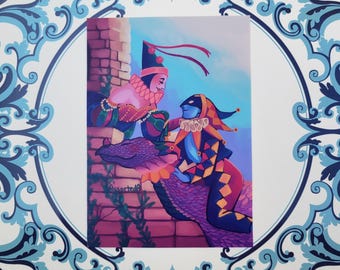 Fairytale Clowns Art Print