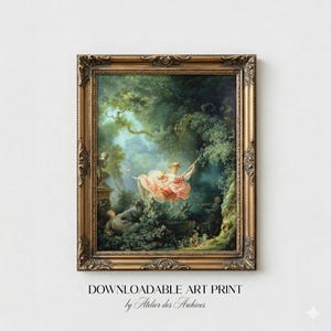 Fragonard The Swing Print, Rococo French Wall Art, Romantic Vintage Painting, Elegant Antique Art Poster, French Palace Decor