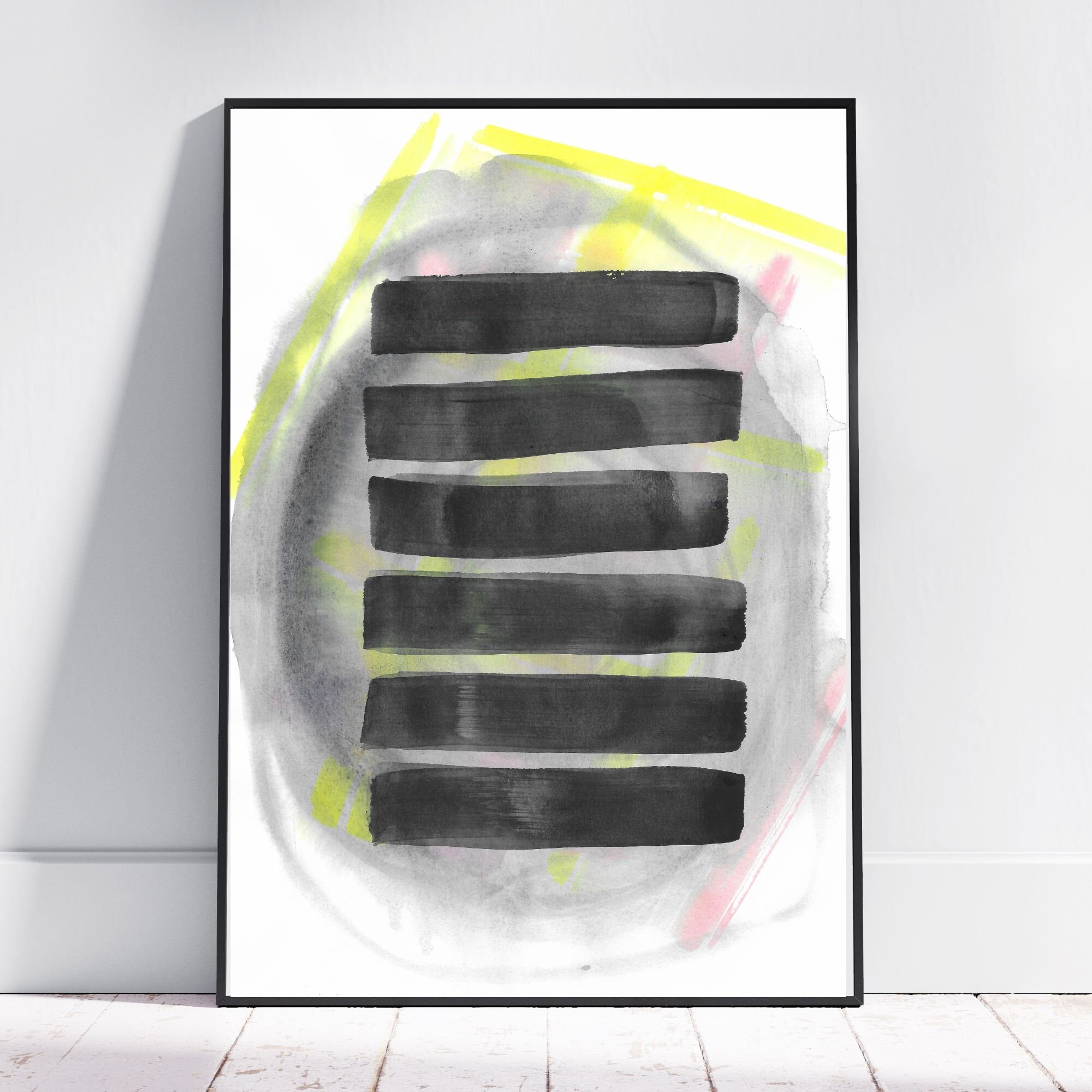 Mid Century Modern Contemporary Art Digital Printable Wall Art Etsy