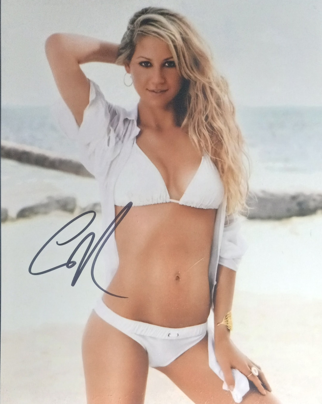 若者の大愛商品 Anna Party 3rd W/ Photo Autographed Signed 8x10 Kournikova シーツ・カバー