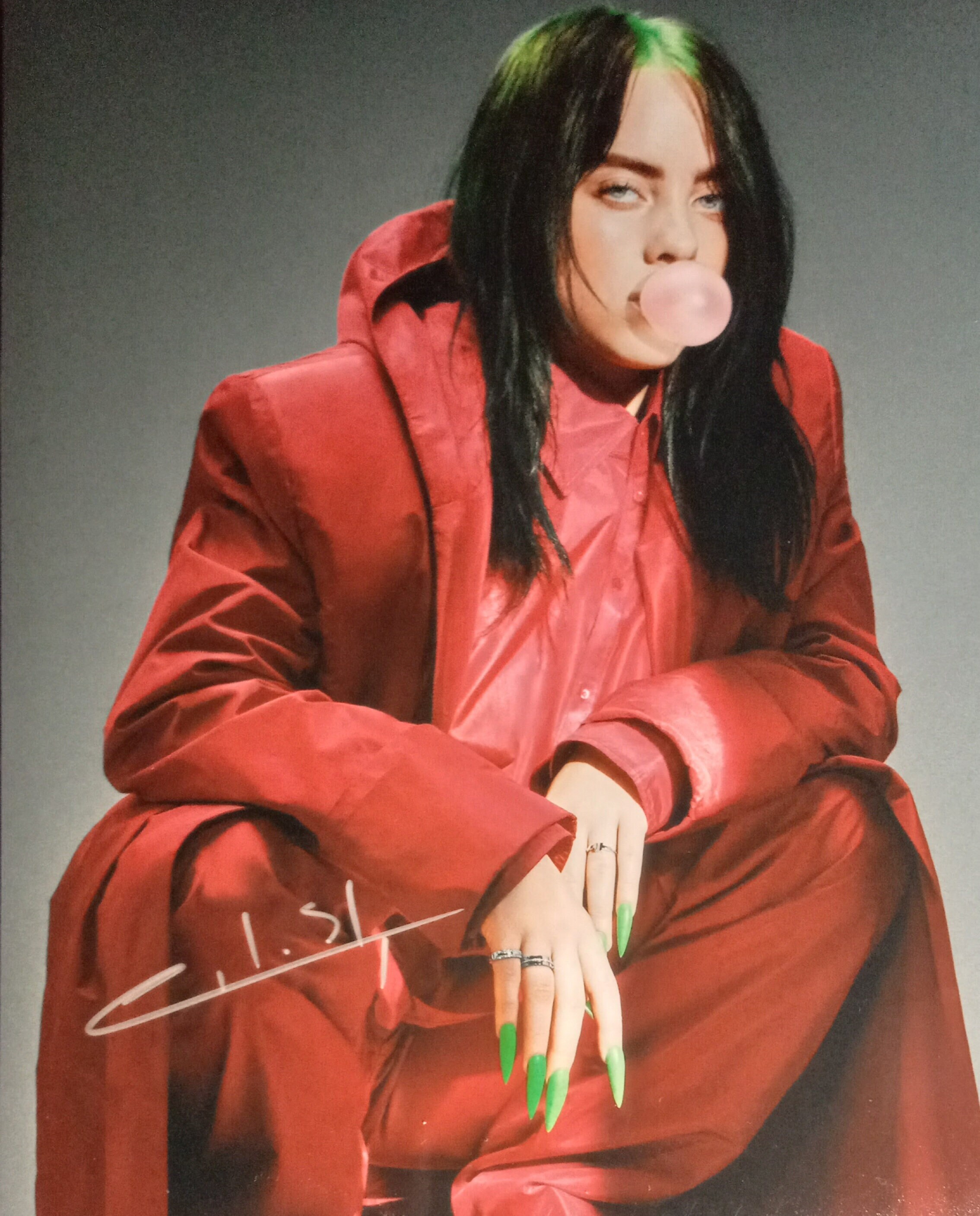 k*t様 Billie Eilish　カラーレコード　直筆サイン入りアートカード 318aba20af09af07b3fe9a102c77ce