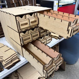 12-reihige 15-Zoll Kallax Kartenschublade für TKG Karten mit Hülle - MTG, Pokemon, Yu-Gi-Oh Aufbewahrungsbox
