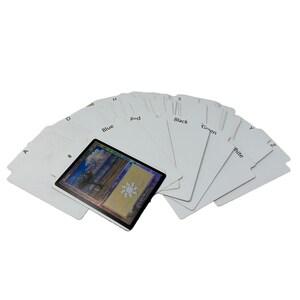 Lasergesneden AZ-karton verdelers voor TCG-kaarten (MTG-kleuren + #)