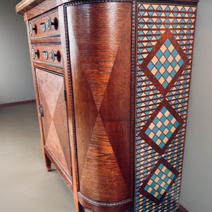 Antique Rare Marble Top Cabinet