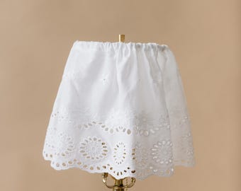 Curtain Lampshade / White Lace
