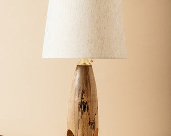 Silver Maple Rocket | Wood Table Lamp | Hand Made | Locally Sourced