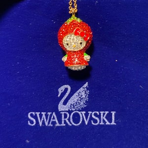 Swarovski Strawberry Hello Kitty Necklace - Etsy