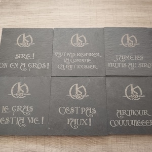 Räder Design Dessous De Verre En Ardoise "Wer Die Wahrheit Im Wein Finden Moechte    Set De 2