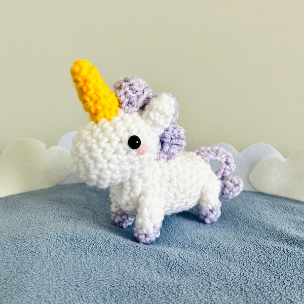 Mini Unicorn Crochet PDF PATTERN ~ Unicorn Amigurumi ~ Crochet Horse Doll ~ Magical Creature ~ Mythical ~ Tiny Horse Doll ~ Handmade Plushie