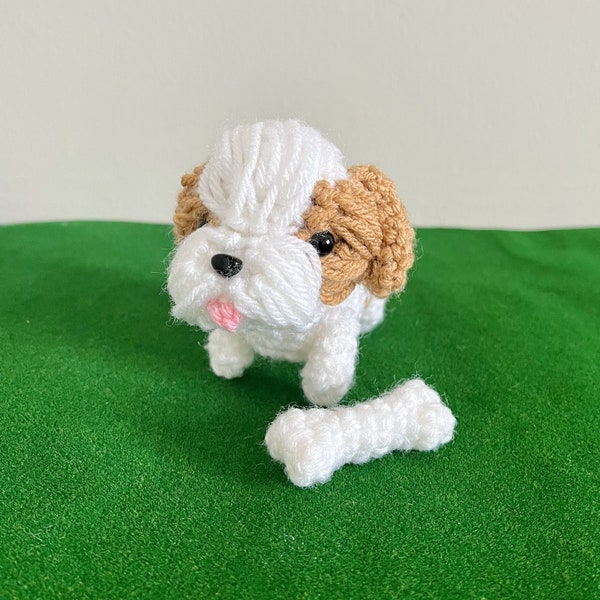 Mini Shih Tzu Crochet PDF PATTERN ~ Shih Tzu Amigurumi ~ Crochet Dog ~ Crochet Puppy ~ Tiny Dog Doll ~ Handmade Plushie