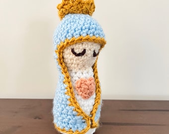 Matka Boska na szydełku [WZÓR PDF] ~ Matka Boska Dziewica ~ Matka Boska Jezusowa Lalka Amigurumi ~ Lalka katolicka szydełkowana ~ Lalka ręcznie robiona