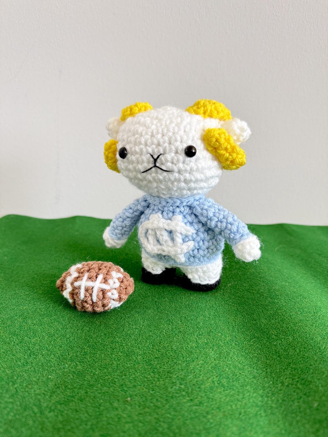 Ram Mascot Crochet [PHYSICAL DOLL] ~ Carolinian Rams Amigurumi ...