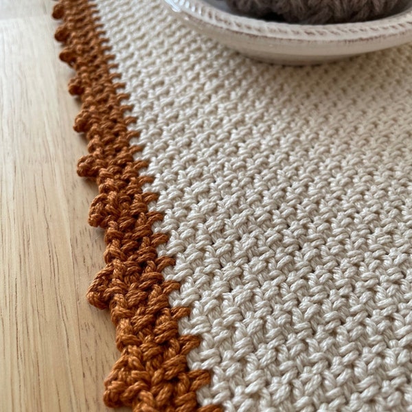 CROCHET PATTERN | Autumn Acorn Runner and Placemat Pattern | Table Runner Crochet Pattern | Placemat Crochet Pattern | PDF Digital Download