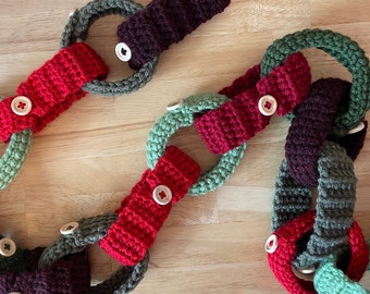 CROCHET PATTERN | Christmas Paper Chain Pattern | Crochet Countdown Activity | Crochet Garland | PDF Digital Download