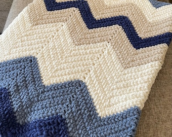 CROCHET PATTERN | The Meadows Chevron Blanket Pattern | PDF Digital Download Crochet Pattern