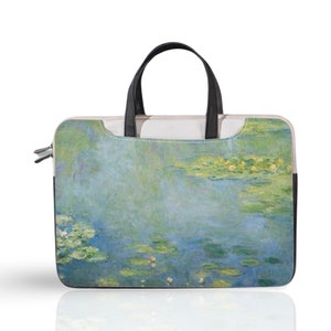 Funda para portátil de Claude Monet "Nenúfares, 1906" con asas y correas de arte estético - Funda para MacBook Pro