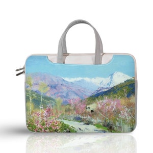 Isaac Levitan Russian Painter "Spring in Italy, 1890" Aesthetic Art Laptop Sleeve Handles & Strap - Macbook Pro Case