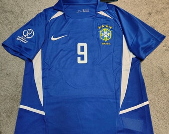 Rare Classic Retro BRAZIL 2002 Away World Cup South Korea Japan 02 Shirt Jersey RONALDO R9 RONALDINHO 11