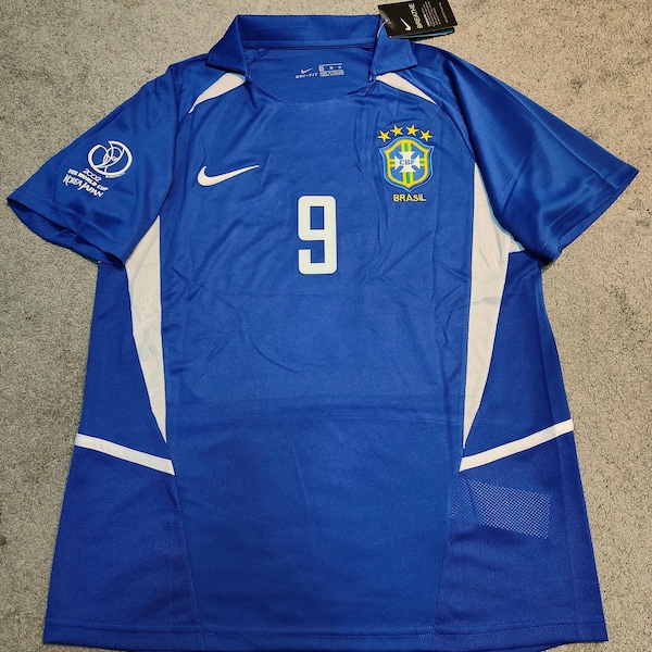 Rare Classic Retro BRAZIL 2002 Away World Cup South Korea Japan 02 Shirt Jersey RONALDO R9 RONALDINHO 11