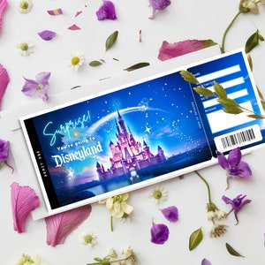 Physical Disneyland Ticket Surprise, Disney World Ticket Template ...