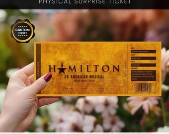 Entrada física para un musical de Broadway, Entrada sorpresa para Broadway, Entrada de regalo para un espectáculo de Broadway, Recuerdo personalizado de Broadway, Vas a z72