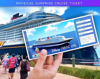 Physical Disney Cruise Line Ticket Surprise, Disney Cruise Boarding Pass Surprise, Cruise Ticket Printable, Cruise Vacation Surprise Ticket