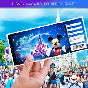Physical Disneyland Ticket Surprise, Disney World Ticket Template, Disney Ticket Printable, Disneyworld Boarding Pass, Disneyland Ticket z68