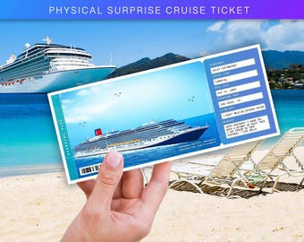 Physical Cruise Ticket Surprise, Cruise Ticket Boarding Pass, Cruise Ticket Printable, Cruise Vacation Surprise Ticket,  Boarding Ticket