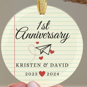 Personalized 1st Anniversary Gift For Wife, 1st Anniversary Gift For Husband, First Anniversary Gift For Couple, Wedding Anniversary Paper