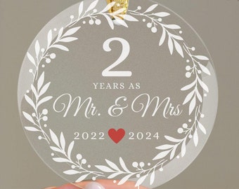Unique Keepsake for 2nd Anniversary: Personalized Cotton Anniversary Gift For Him, 2nd Anniversary Gift For Her, 2 Year Anniversary Gifts