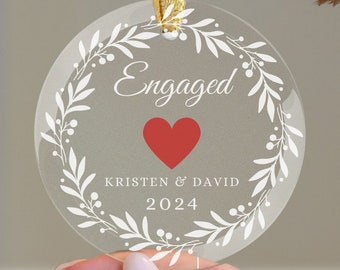 Engagement Ornament Gift, Engagement Party Gift, Personalized Engagement Gift, Custom Engagement Ornament Gift, Engagement Gifts